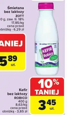 Carrefour Market Kefir bez laktozy ROBICO 400g oferta