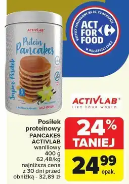 Carrefour Market Posiłek proteinowy PANCAKES ACTIVLAB waniliowy 400g oferta