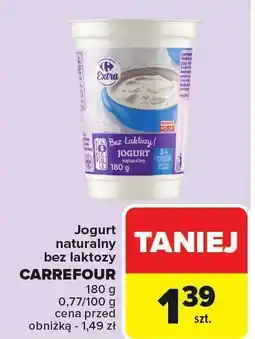 Carrefour Market Jogurt naturalny bez laktozy CARREFOUR oferta