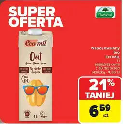Carrefour Market Napój owsiany bio ECOMIL oferta