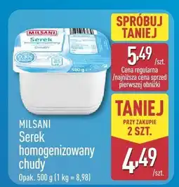 ALDI Serek homogenizowany chudy Milsani oferta