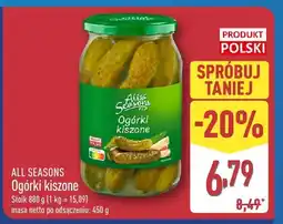 ALDI Ogórki kiszone All Seasons oferta