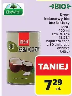 Carrefour Market Krem kokosowy bio bez laktozy RISH oferta