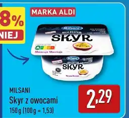 ALDI Jogurt Skyr z owocami Milsani oferta