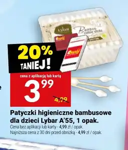 Twój Market Patyczki higieniczne bambusowe dla dzieci Lybar A'55 oferta