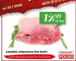 Społem Łopatka bez kości Data oferta