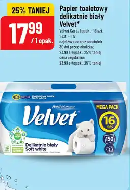 Polomarket Papier toaletowy delikatnie biały Velvet oferta