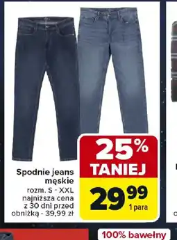 Carrefour Spodnie jeans męskie oferta