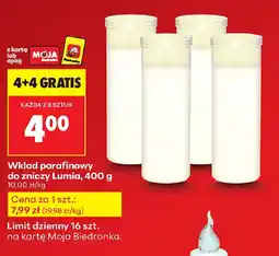 Biedronka Wkład parafinowy do zniczy Lumia oferta