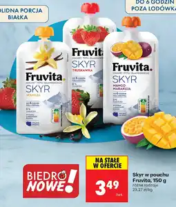 Biedronka Skyr w pouchu Fruvita oferta