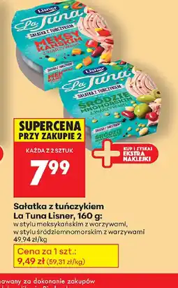 Biedronka Sałatka z tuńczykiem La Tuna Lisner oferta
