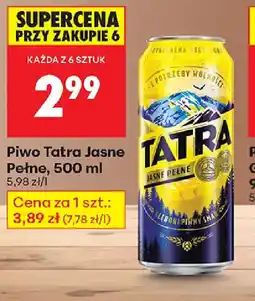 Biedronka Piwo Tatra Jasne Pełne oferta