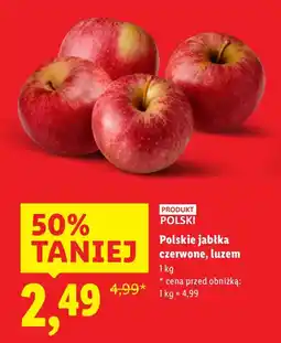 Lidl Jabłka czerwone, luzem, Polskie jabłka Lidl oferta