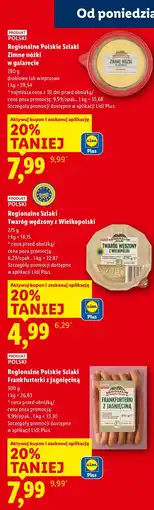Lidl Frankfurterki z jagnięciną Regionalne Polskie Szlaki oferta