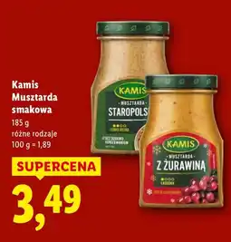 Lidl Musztarda smakowa Kamis różne rodzaje 185g oferta