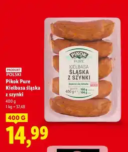 Lidl Kiełbasa Pikok Pure Kiełbasa śląska z szynki oferta