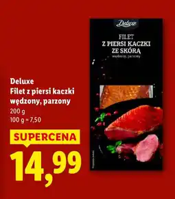 Lidl Deluxe Filet z piersi kaczki wędzony, parzony oferta
