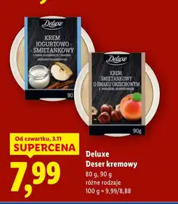 Lidl Deser kremowy jogurtowo-śmietankowy lub o smaku orzechowym Deluxe oferta