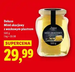 Lidl Miód akacjowy z woskowym plastrem Deluxe oferta