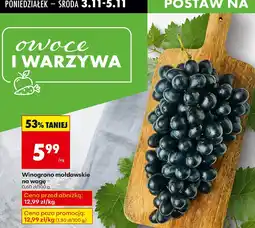 Biedronka Winogrono mołdawskie na wagę Biedronka oferta