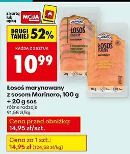 Biedronka Łosoś marynowany z sezam Marinero, 100 g + 20 g sos oferta