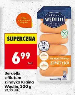 Biedronka Serdelki z filetem z indyka Kraina Wędlin, 300 g oferta