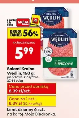 Biedronka Salami Kraina Wędlin, 100 g: klasyczne oferta