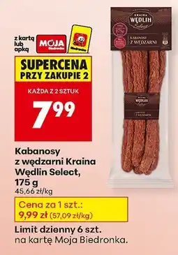 Biedronka Kabanosy z wędzarni Kraina Wędlin Select, 175 g oferta