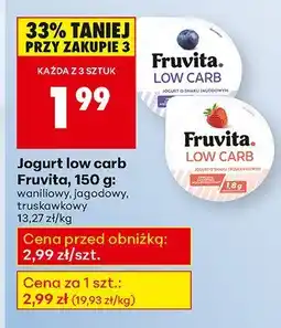 Biedronka Jogurt low carb Fruvita, 150 g: waniliowy oferta