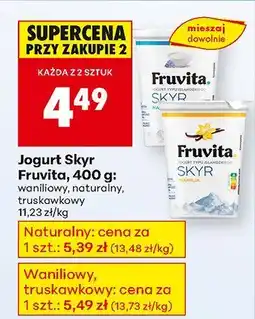 Biedronka Jogurt Skyr Fruvita, 400 g: truskawkowy oferta