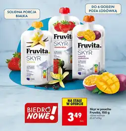 Biedronka Skyr w pouchu Fruvita, 150 g różne rodzaje oferta