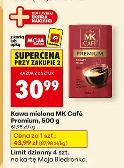 Biedronka Kawa mielona MK Café Premium oferta