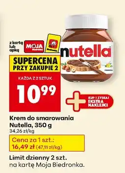 Biedronka Krem do smarowania Nutella, 350 g oferta