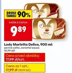 Biedronka Lody Marletto Delice, 900 ml, panna cotta oferta