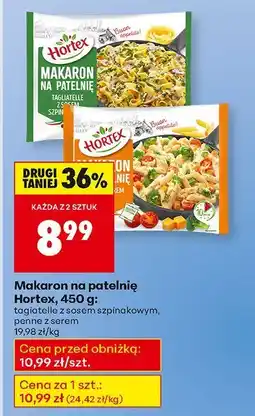 Biedronka Makaron na patelnię Hortex, 450 g tagiatelle z sosem szpinakowym oferta
