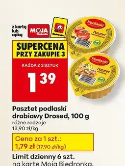 Biedronka Pasztet podlaski drobiowy Drosed oferta