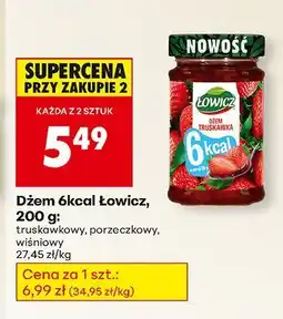 Biedronka Dżem 6kcal Łowicz: truskawkowy oferta