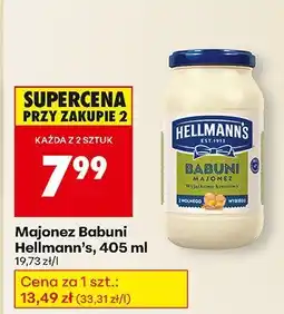 Biedronka Majonez Babuni Hellmann's oferta