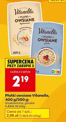Biedronka Płatki owsiane Vitanella górskie oferta