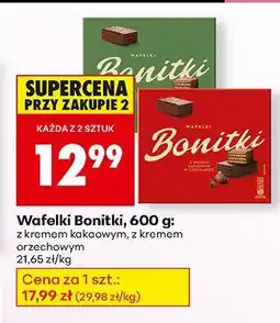 Biedronka Wafelki Bonitki z kremem orzechowym oferta