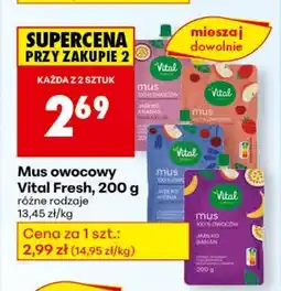 Biedronka Mus owocowy Vital Fresh, 200 g oferta