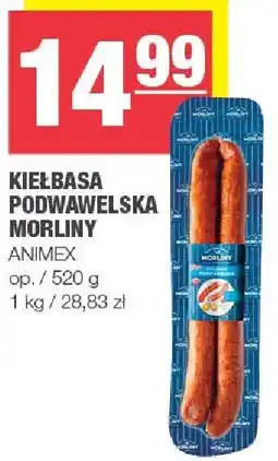 Spar Kiełbasa podwawelska Morliny Animex oferta