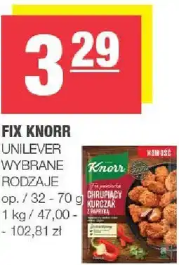 Spar Fix Knorr UNILEVER wybrane rodzaje oferta