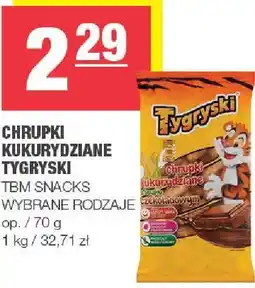 Spar Chrupki kukurydziane Tygryski TEM SNACKS wybrane rodzaje oferta