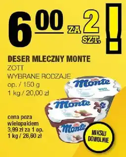 Spar Deser mleczny MONTE ZOTT wybrane rodzaje oferta