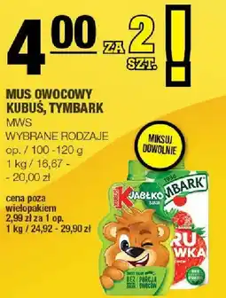 Spar Mus owocowy Kubuś, Tymbark oferta