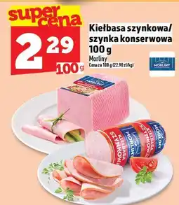 Topaz Kiełbasa szynkowa/szynka konserwowa 100 g Morliny oferta