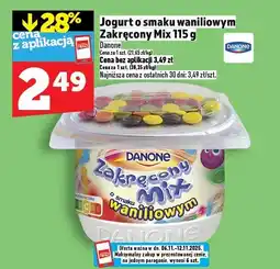 Topaz Jogurt o smaku waniliowym Zakręcony Mix 115 g Danone oferta