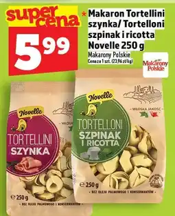Topaz Makaron Tortellini szynka/Tortelloni szpinak i ricotta Novelle 250 g oferta