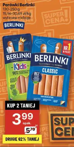 Delikatesy Centrum Parówki Berlinki 130-250g wybrane rodzaje oferta